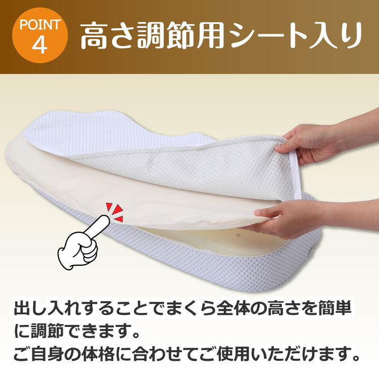 ナチュラルフィットまくら nishikawa 枕 首 サポート 横向き 仰向け 寝返り 高さ調節 高さ調整 ウレタン シート 通気性 むれにくい 頸椎 首元 フィット 首フィット まくら ワイド サイズ 幅広 西川(代引不可)