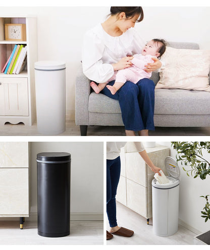 おむつペール ゴミ箱 21L 専用カセット1個付き 臭わない 防臭 消臭 抗菌 ベビー おむつ ペット 介護 軽い シンプル スリム コンパクト 幅24cm 処理ポット おむつ処理ゴミ箱 DEO・PAIL デオペール (代引不可)