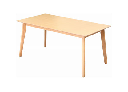 ダイニングテーブル 幅150cm 奥行80cm 高さ70cm 木製 北欧風 ナチュラル アジャスター付き テーブル 食卓 ダイニング リビング 天然木 オーク(代引不可)