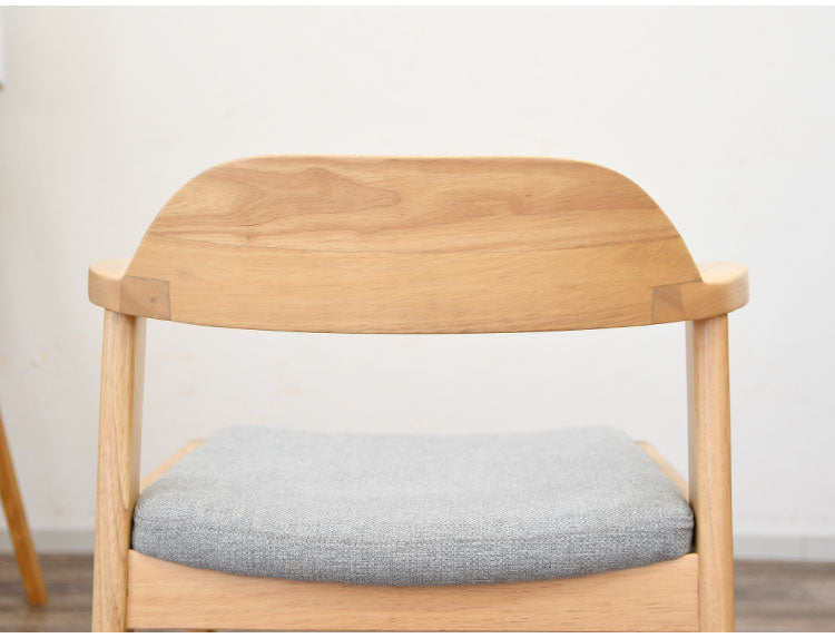 ダイニングチェア 2脚セット 肘掛け付き 背もたれ付き 座面高44cm 北欧風 ナチュラル ファブリック座面 食卓椅子 ダイニング チェア イス 椅子 ファブリック(代引不可)