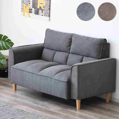 ソファ 2人掛け 幅132 収納 ソファー ふっくら ボリューム グレー ブラウン 2P ファブリック おしゃれ 北欧 コンパクト リビング 一人暮らし(代引不可)