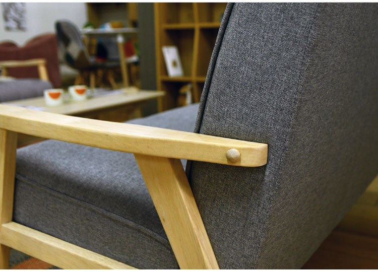 ソファ 3人掛け 幅162cm 肘掛け付き 脚付き リビングソファ 木肘 木脚 ローソファ フロアソファ リビング ダイニング ファブリック 天然木 三人掛け 3P 肘掛け(代引不可)