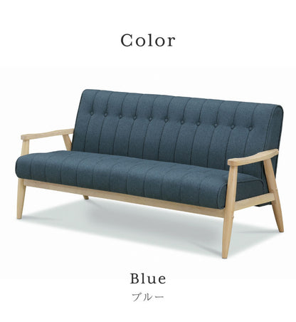 ソファ 3人掛け 幅162cm 肘掛け付き 脚付き ローソファ 木肘 木脚 リビングソファ フロアソファ リビング ダイニング ファブリック 天然木 三人掛け 3P 肘掛け(代引不可)