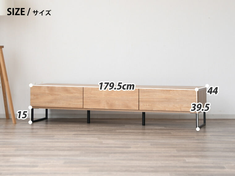 テレビ台 幅180 脚付き 完成品 国産 おしゃれ シンプル オーク 収納 リビング 大容量 ローボード TV台 TVラック ナチュラル(代引不可)