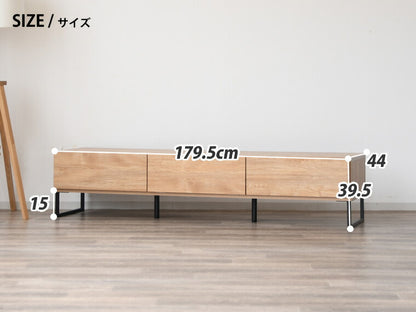 テレビ台 幅180 脚付き 完成品 国産 おしゃれ シンプル オーク 収納 リビング 大容量 ローボード TV台 TVラック ナチュラル(代引不可)