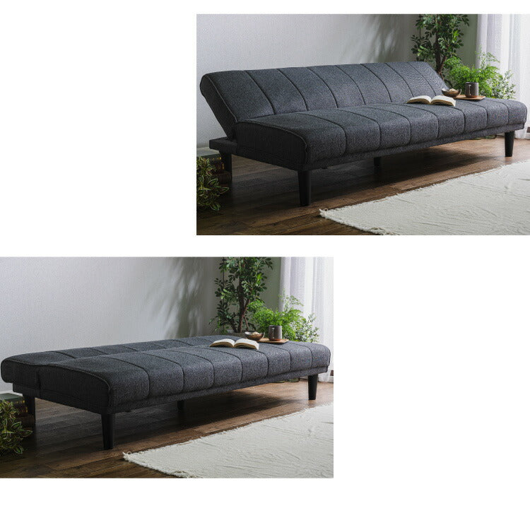 ソファベッド ソファーベッド 3人掛け 幅180 完成品 3P ファブリック ソファ sofa リクライニング ブラック ベージュ ブルー フロアソファ(代引不可)