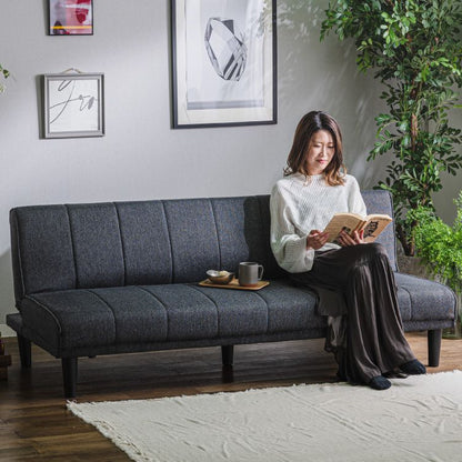 ソファベッド ソファーベッド 3人掛け 幅180 完成品 3P ファブリック ソファ sofa リクライニング ブラック ベージュ ブルー フロアソファ(代引不可)