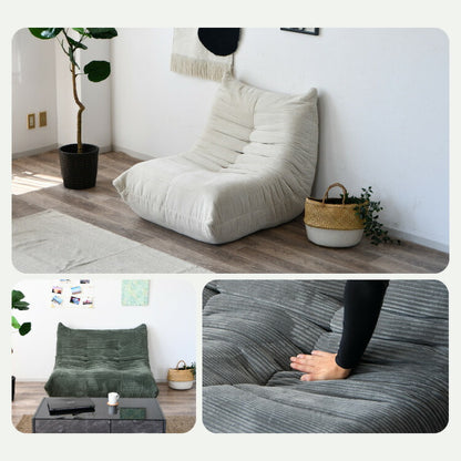 ソファ コーデュロイ 2人掛け 幅120 ローソファ 圧縮ソファ フロアソファ ソファー おしゃれ 三人掛け 3P リビング ロータイプ コンパクト ファブリック シンプル 圧縮梱包 sofa(代引不可)