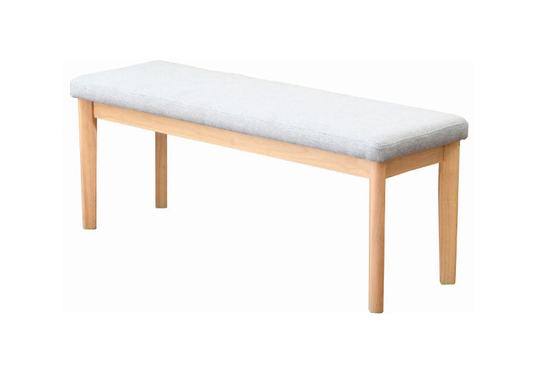 ベンチ 2人掛け 幅105cm 座面高44cm ファブリック座面 食卓椅子 北欧風 ナチュラル 椅子 ダイニングチェア ダイニングチェア ダイニングベンチ チェア イス 天然木 ファブリック(代引不可)