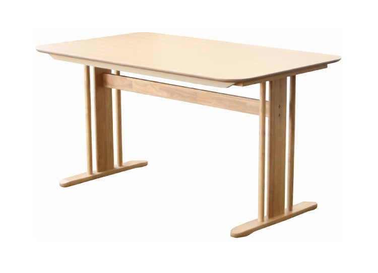 ダイニングテーブル 幅135cm 奥行80cm 高さ70cm 木製 天然木 北欧風 ナチュラル アジャスター付き リビング ダイニング テーブル 食卓 オーク(代引不可)