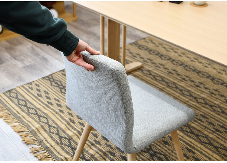 ダイニングチェア 回転チェア 背もたれ付き 座面高約41cm 北欧風 ナチュラル ファブリック座面 食卓椅子 360°回転 座面回転 ダイニング チェア イス 椅子 ファブリック(代引不可)