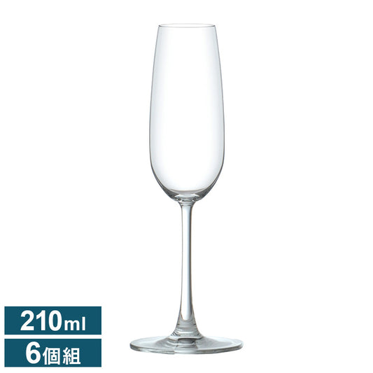 オーシャンマディソンシャンパングラス 210ml 6個組 ワイングラス ガラス製 割れにくい ワイングラスセット ワイン ギフト(代引不可)