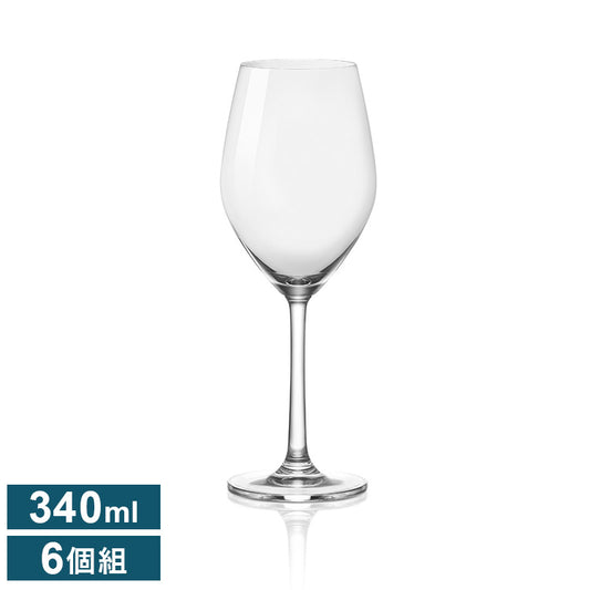 オーシャンサンテ 白ワイングラス 340ml 6個組 ワイングラス ガラス製 割れにくい ワイングラスセット ワイン ギフト(代引不可)
