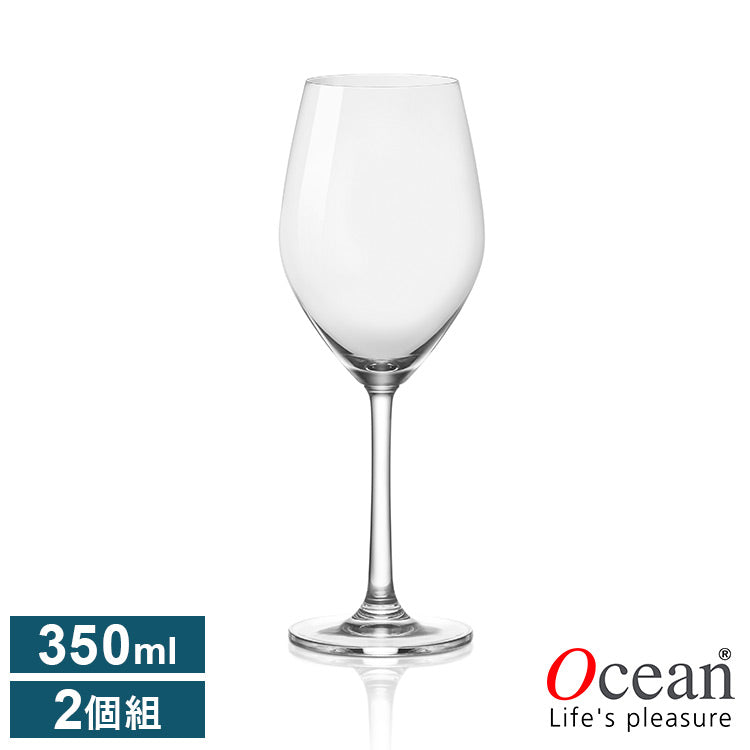 オーシャンサンテ 白ワイングラス 350ml 2個組 ワイングラス ガラス製 割れにくい ワイングラスセット ワイン ギフト(代引不可)