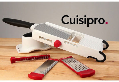 cuisipro マルチキッチンスライサー 多機能スライサー ワッフルカット スライス おろし金 グレーター 千切り クリンクルカット すりおろし 離乳食 チーズ 大根おろし 厚さ6段階調整可能(代引不可)