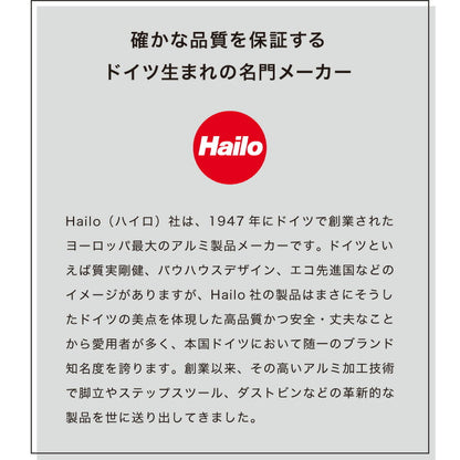 【5%OFF】Hailo ハイロ ゴミ箱 ごみ箱 ダストボックス ニュービッグボックス40L 40リットル 白 ホワイト 屋外 スリム ふた付き キッチン おしゃれ スタイリッシュ 角型 大容量 スチール ドイツ製(代引不可)