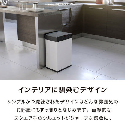 【5%OFF】Hailo ハイロ ゴミ箱 ごみ箱 ダストボックス ニュービッグボックス40L 40リットル 白 ホワイト 屋外 スリム ふた付き キッチン おしゃれ スタイリッシュ 角型 大容量 スチール ドイツ製(代引不可)