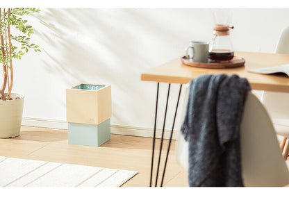 ゴミ箱 木製 日本製 10L WCUBE 袋が見えない ごみ箱 ダストボックス おしゃれ 北欧 スタイリッシュ スリム レジ袋 見えない ウッド キューブ 韓国インテリア