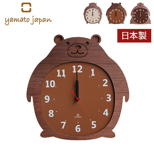 【5%OFF】掛け時計 日本製 木製 Clock Zoo クロックズー おしゃれ かわいい 秒針あり 時計 掛け時計 壁掛け スタンド 木目 アニマル ゴリラ ヒツジ クマ 北欧 インテリア リビング