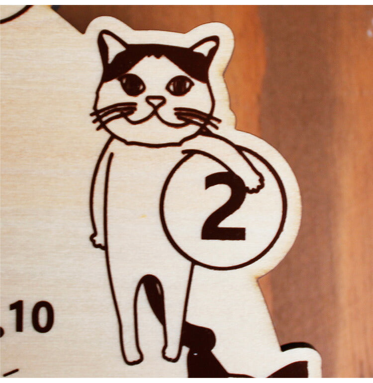 振り子時計 CATS clock 時計 壁時計 壁掛け時計 ねこ 木製 日本製 おしゃれ かわいい 振り子 ネコ 猫 イラスト 木 インテリア 秒針あり プレゼント yamato japan