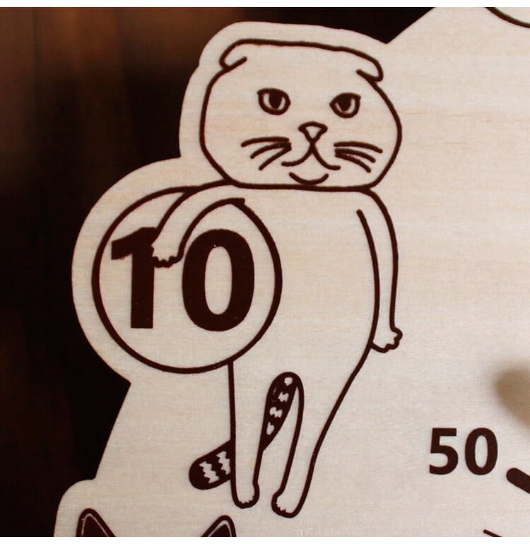 振り子時計 CATS clock 時計 壁時計 壁掛け時計 ねこ 木製 日本製 おしゃれ かわいい 振り子 ネコ 猫 イラスト 木 インテリア 秒針あり プレゼント yamato japan