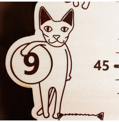 振り子時計 CATS clock 時計 壁時計 壁掛け時計 ねこ 木製 日本製 おしゃれ かわいい 振り子 ネコ 猫 イラスト 木 インテリア 秒針あり プレゼント yamato japan