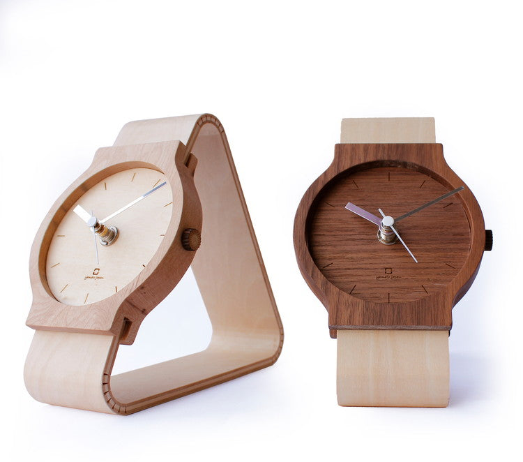 置き時計 腕時計風 木製 Watches clock N おしゃれ かわいい 天然木 北欧 北欧風 時計 置時計 おしゃれ アナログ クロック テーブルクロック 卓上時計 シンプル
