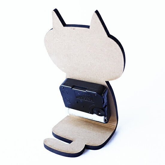 時計 置き時計 卓上時計 ねこ chara CAT キャラキャッツ 木製 日本製 北欧 アナログ時計 卓上 小さい アナログ 猫 ネコ キャット 国産 ヤマトジャパン yamatojapan