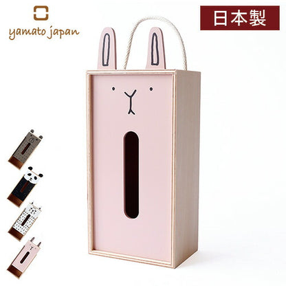【5%OFF】ティッシュケース ティッシュボックス アニマル 木製 日本製 おしゃれ かわいい Puddings tissue ボックスティッシュ ケース ナチュラル キャラクター 子ども プレゼント