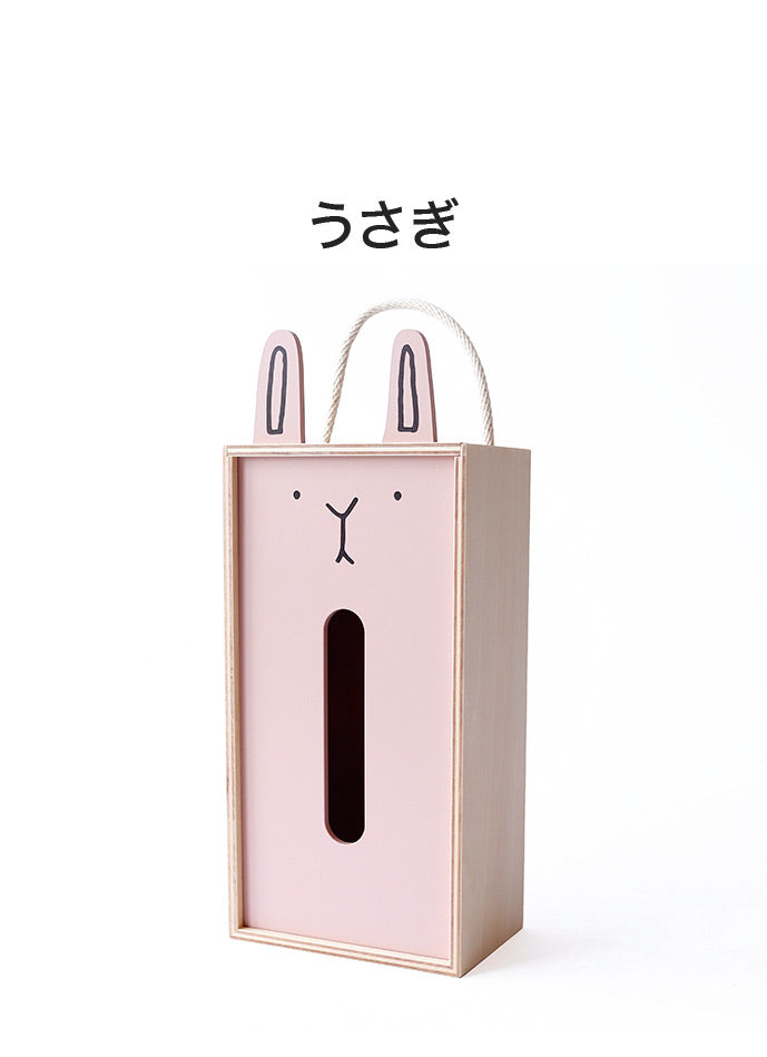 【5%OFF】ティッシュケース ティッシュボックス アニマル 木製 日本製 おしゃれ かわいい Puddings tissue ボックスティッシュ ケース ナチュラル キャラクター 子ども プレゼント