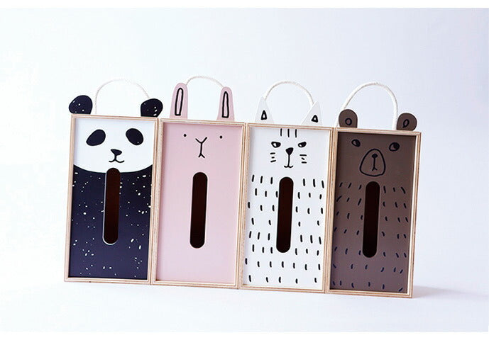 【5%OFF】ティッシュケース ティッシュボックス アニマル 木製 日本製 おしゃれ かわいい Puddings tissue ボックスティッシュ ケース ナチュラル キャラクター 子ども プレゼント