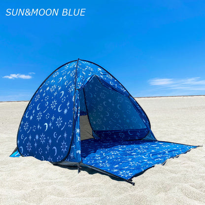 ビーチテント おしゃれ タナカミチエ デザイン ワンタッチテント フルクローズ  テント 2人 3人用 4人 5秒設置 軽量 通気性 サンシェード uv カットポップアップテント 防水 uv対策(代引不可)
