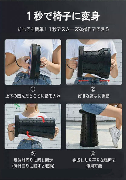 チェア キャンプ椅子 アウトドアスツール 折り畳み式 伸縮スツール スツール 高さ調整可能 運動会 釣り 登山 持ち運び 便利 コンパクト(代引不可)