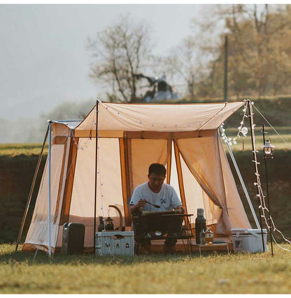 【2年保証】ロッジテント おしゃれ キャンプテント キャンプ ファミリー アウトドア テント 通気性 紫外線防止 コンパクト 収納 3人 4人 防風 防水 uv加工 2022 BBQ(代引不可)