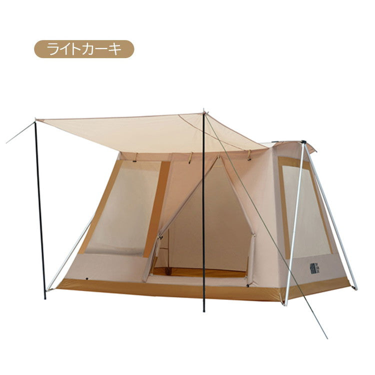 【2年保証】ロッジテント おしゃれ キャンプテント キャンプ ファミリー アウトドア テント 通気性 紫外線防止 コンパクト 収納 3人 4人 防風 防水 uv加工 2022 BBQ(代引不可)