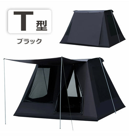 探検者 キャビンテント大型 ファミリー向け タンケンシャ キャンプ アウトドア 日よけ サンシェード ファミリー おしゃれ 折りたたみ 簡易テント 簡単 軽量 おうちキャンプ T型(代引不可)