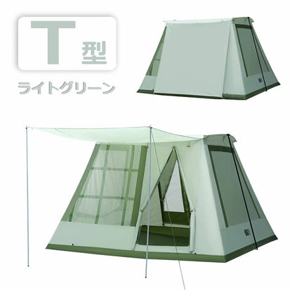 探検者 キャビンテント大型 ファミリー向け タンケンシャ キャンプ アウトドア 日よけ サンシェード ファミリー おしゃれ 折りたたみ 簡易テント 簡単 軽量 おうちキャンプ T型(代引不可)