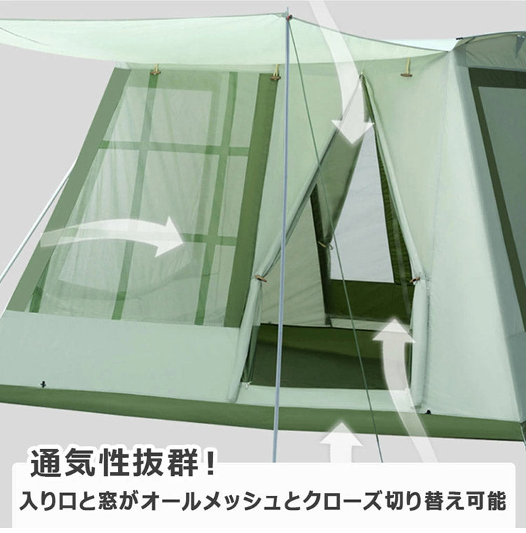 探検者 キャビンテント大型 ファミリー向け タンケンシャ キャンプ アウトドア 日よけ サンシェード ファミリー おしゃれ 折りたたみ 簡易テント 簡単 軽量 おうちキャンプ T型(代引不可)
