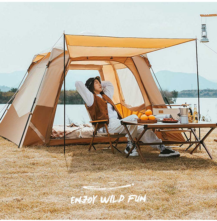 TANXIANZHE タンジャンゼ ワンタッチテント サンシェードテント 4人用 5人用 テント ワンタッチ おしゃれ ドームテント 折りたたみ 簡易テント 海 ベランピング(代引不可)