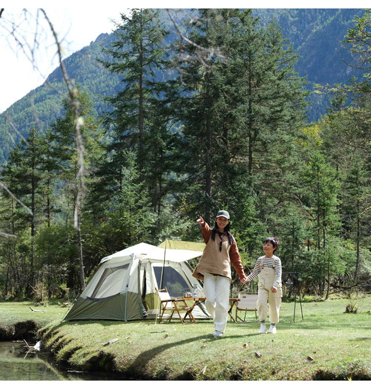 TANXIANZHE タンジャンゼ ワンタッチテント サンシェードテント 4人用 5人用 テント ワンタッチ おしゃれ ドームテント 折りたたみ 簡易テント 海 ベランピング(代引不可)