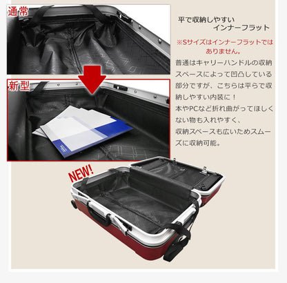 スーツケース Mサイズ フレームタイプ 軽量 キャリーバッグ キャリーケース かわいい おしゃれ レディース 無料受託手荷物 suitcase 中型 旅行バック バック TSAロック ダブルキャスター ty051(代引不可)