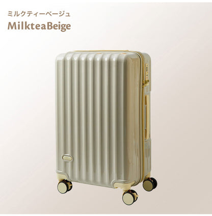 スーツケース Lサイズ カップホルダー付き ストッパーキャスター付き 軽量 かわいい キャリーケース おしゃれ キャリーバッグ 旅行かばん TSAロック(代引不可)