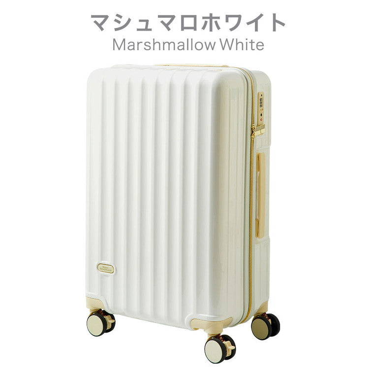 スーツケース Mサイズ 充電ポート カップホルダー付きストッパーキャスター付き 軽量 かわいい キャリーケース おしゃれ キャリーバッグ 旅行かばん TSAロック(代引不可)