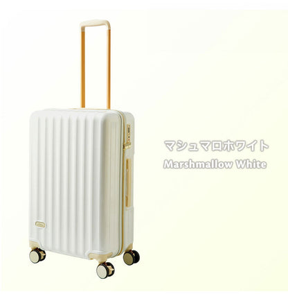 スーツケース Sサイズ 充電ポート カップホルダー付き ストッパーキャスター付き 軽量 機内持ち込み かわいい キャリーケース おしゃれ キャリーバッグ 旅行かばん TSAロック(代引不可)