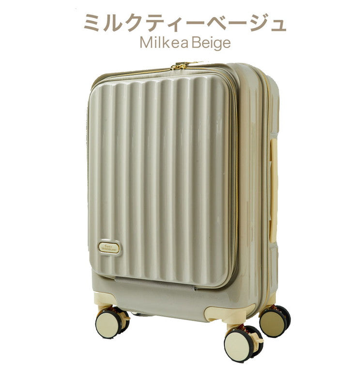 フロントオープン スーツケース mサイズ キャリーケース 軽量 キャリーバッグ 前開き USBポート付き 充電できる SNS おすすめ バズった 母の日 トランクケース ストッパー付き 多機能 頑丈(代引不可)