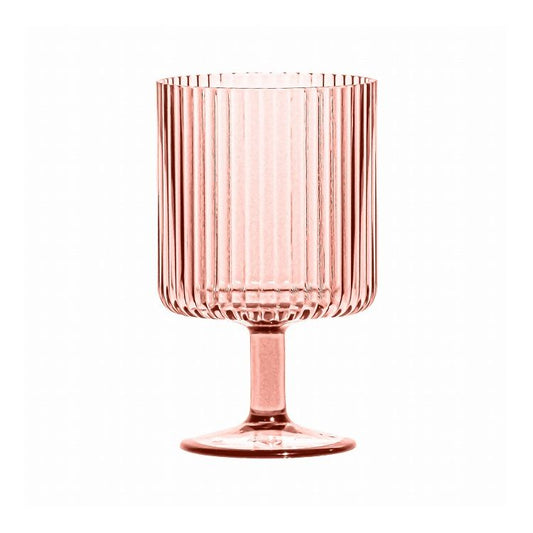 メサ スタッキングゴブレットグラス 440ml ピンク 樹脂製 ターホン TarHong コップ 440ml 割れないグラス プラスチック おしゃれ タンブラー 電子レンジ不可 食洗機対応(代引不可)