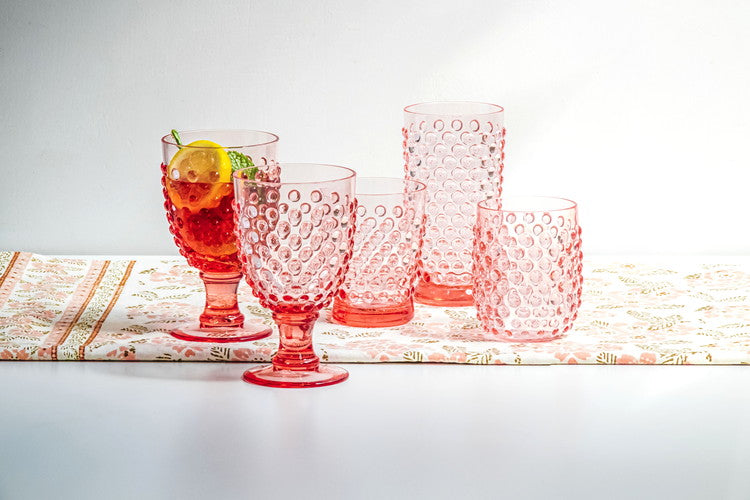 ホブネイル ジャンボグラス 590ml ピンク 樹脂製 ターホン TarHong コップ 590ml タンブラー 割れない プラスチック おしゃれ グラス 電子レンジ不可 食洗機対応(代引不可)