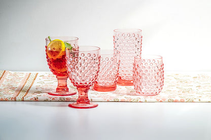 ホブネイル ゴブレットグラス 500ml ピンク 樹脂製 ターホン TarHong コップ 500ml 割れないグラス プラスチック おしゃれ タンブラー 電子レンジ不可 食洗機対応(代引不可)