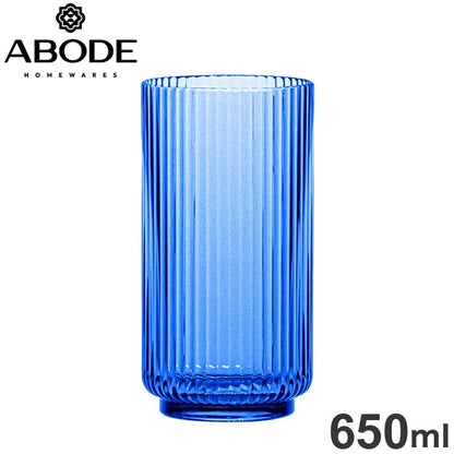メサ ジャンボグラス 650ml コバルトブルー DK24088485 ABODE Homeware GPPS(ポリスチレン樹脂) 8.3×8.3×16cm 651ml 0~80℃ 食洗機対応 軽量(代引不可)