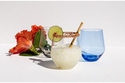 アングル ステムレスグラス 530ml ブルー DK24089581 ABODE Homeware MS樹脂 9.7×9.7×11.5cm 532ml 0~80℃ 食洗機対応 耐衝撃性 割れにくいグラス(代引不可)